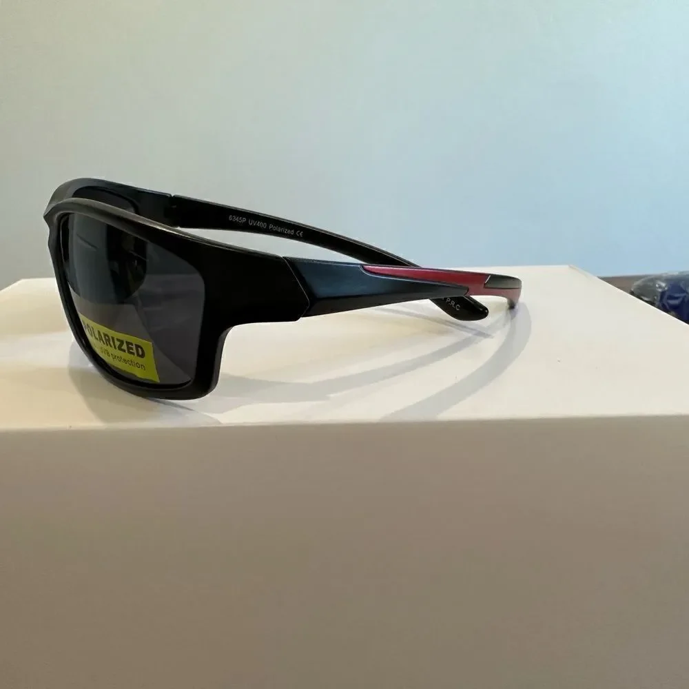 Razor Style Sporty Sunglasses, Plastic Frames, Polarized Lenses, UVA-UVB Protect